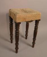 A 19thC mahogany stool