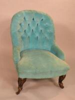 A Victorian mahogany nursing chair