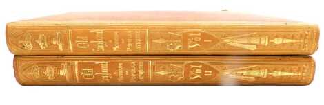 Knight (Charles). Old England: A Pictorial Museum of Regal, Ecclesiastical, Municipal, Baronial and Popular Antiquities, 2 vols, gilt tooled red and tan and cloth, published by James Sangster and Co., London.