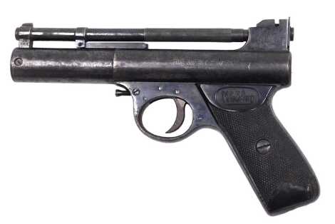 A Webley MKI air pistol.