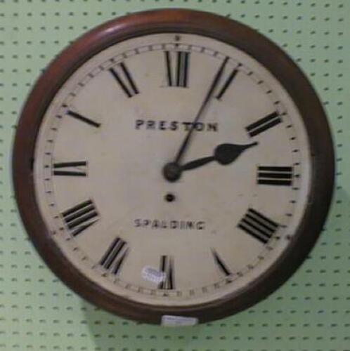 A 19thC mahogany wall clock