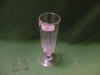 A Victorian ale glass with faceted bowl