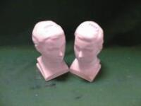 Two Bretby pottery busts of Edward VIII