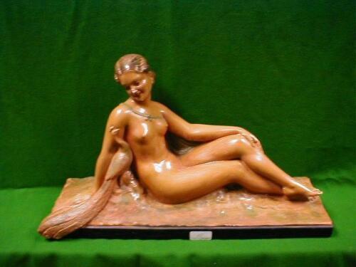 An Art Deco period plaster study of a nude female