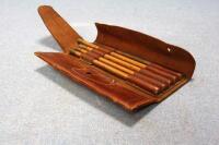 *A Dring & Fage Inland Revenue sectional wood and brass dip rod