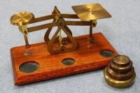 *A set of 20thC small postal scales with associated weights