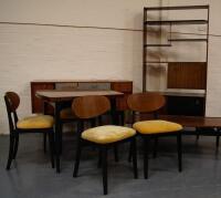 A 1960s retro dining room suite