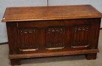 A reproduction oak coffer