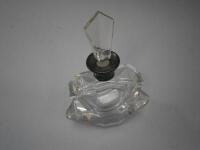 An Art Deco slice cut crystal scent bottle