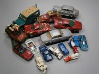 A collection of die cast models and others.