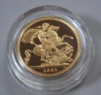 An Elizabeth II gold sovereign