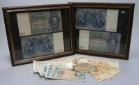 Various foreign bank notes