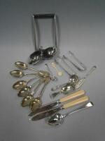 A group lot of silver and plated wares