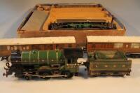 A boxed Hornby 0 gauge train set in LNER livery