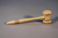 A late 19thC ivory gavel