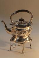 An Edward VII silver tea kettle