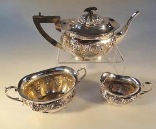 An Edward VII silver tea service