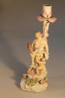 A Longton Hall figural candlestick of Ceres