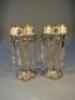 A pair of late 19thC cased glass lustres