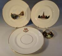 Lincolnshire Interest. Three commemorative plates of Sleaford