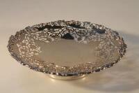 A George VI silver cake stand by Z Barraclough & Sons Ltd