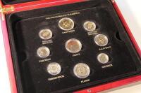 A set of gold plated pre decimal Elizabeth II coins