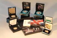 A collection of commemorative coins