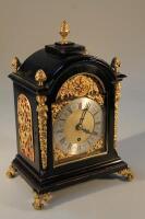 A late 19thC/early 20thC ebonised bracket clock