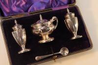 A George V silver cruet set