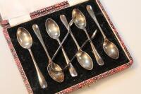 A set of six George VI silver Hanoverian pattern coffee spoons