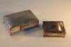 An Art Deco period electroplated wood lined cigarette box