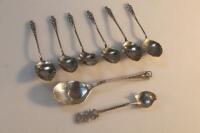 A set of six Edward VII silver coffee spoons