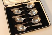 A set of six silver Hanoverian pattern teaspoons