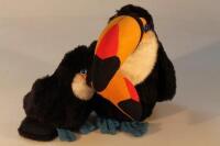 Two Arthur Guinness soft toy Toucans