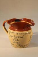 A commemorative stoneware jug