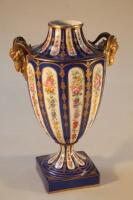 A Sevres style two handled baluster vase