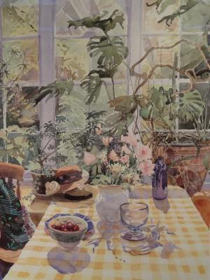 Annie Williams  Late Summer Window  水彩画 Annie Williams Late Summer Window 水彩画 Annie Williams Late