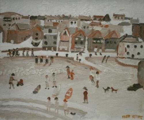 ‡Fred Yates (1922-2008). Beach scene