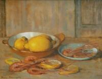 Mary Remington (1910-2003). Lemons and prawns