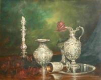 Henry John Dykman (1893-1972). Still life with silver ewer