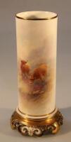 A Royal Worcester cylindrical vase