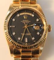 An 18ct gold gentleman's Rolex Oyster Perpetual wristwatch