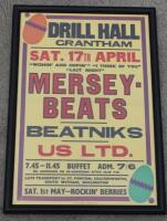 Grantham Interest. A late 1960's framed poster of the Mersey Beats Tour