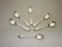 A set of six Victorian Old English pattern silver teaspoons