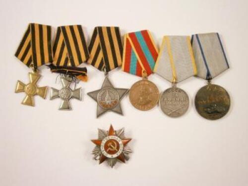 A group of Russian medals