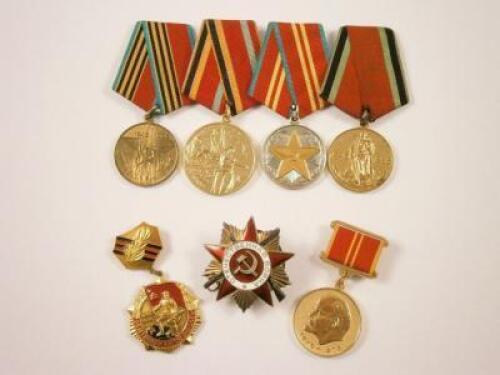 A group of Russian medals