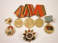 A group of Russian medals