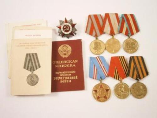 A group of Russian medals