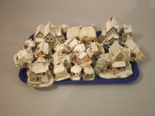 A collection of Lilliput Lane cottages