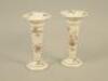 A pair of Crown Ducal ware tapering porcelain bud vases